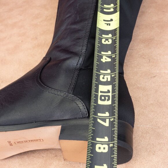 Louise et Cie Women Verdi Riding Zip Flexible Black Leather Boots sz 9US EUR40 - Picture 8 of 10